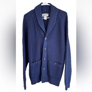 Duluth Men's Burly Retirement Shawl Collar Waffle Cardigan Heavy Knit Sweater M